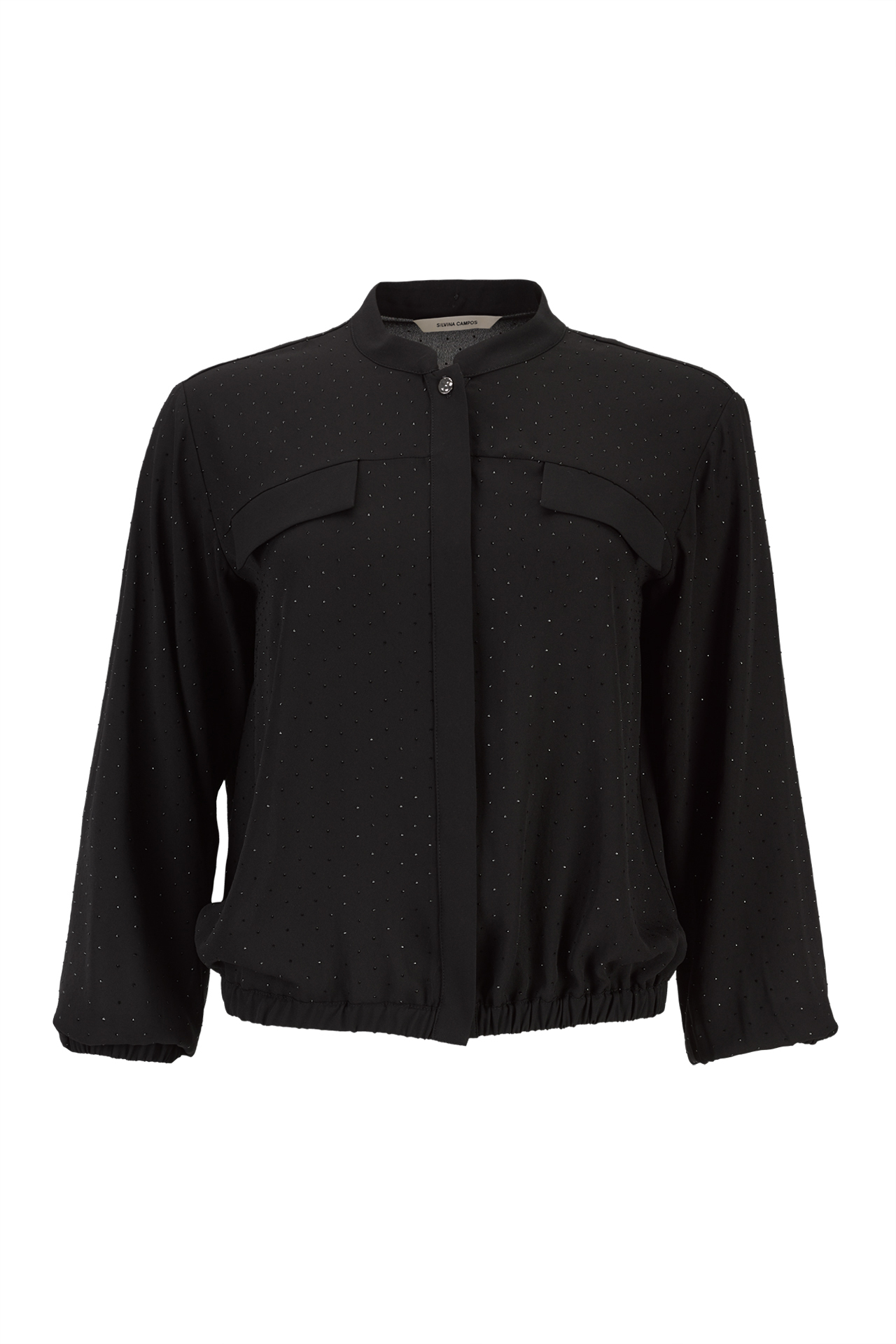 Shirt with shimmering threads