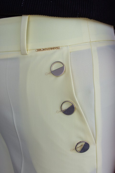 Trousers with silver buttons Trousers with silver buttons