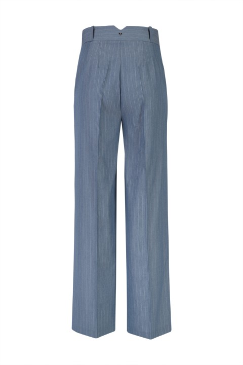 Pinstriped trousers