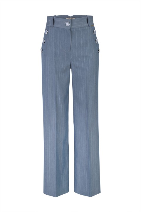 Pinstriped trousers