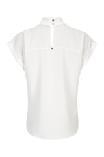 Blouse with a twisted collar