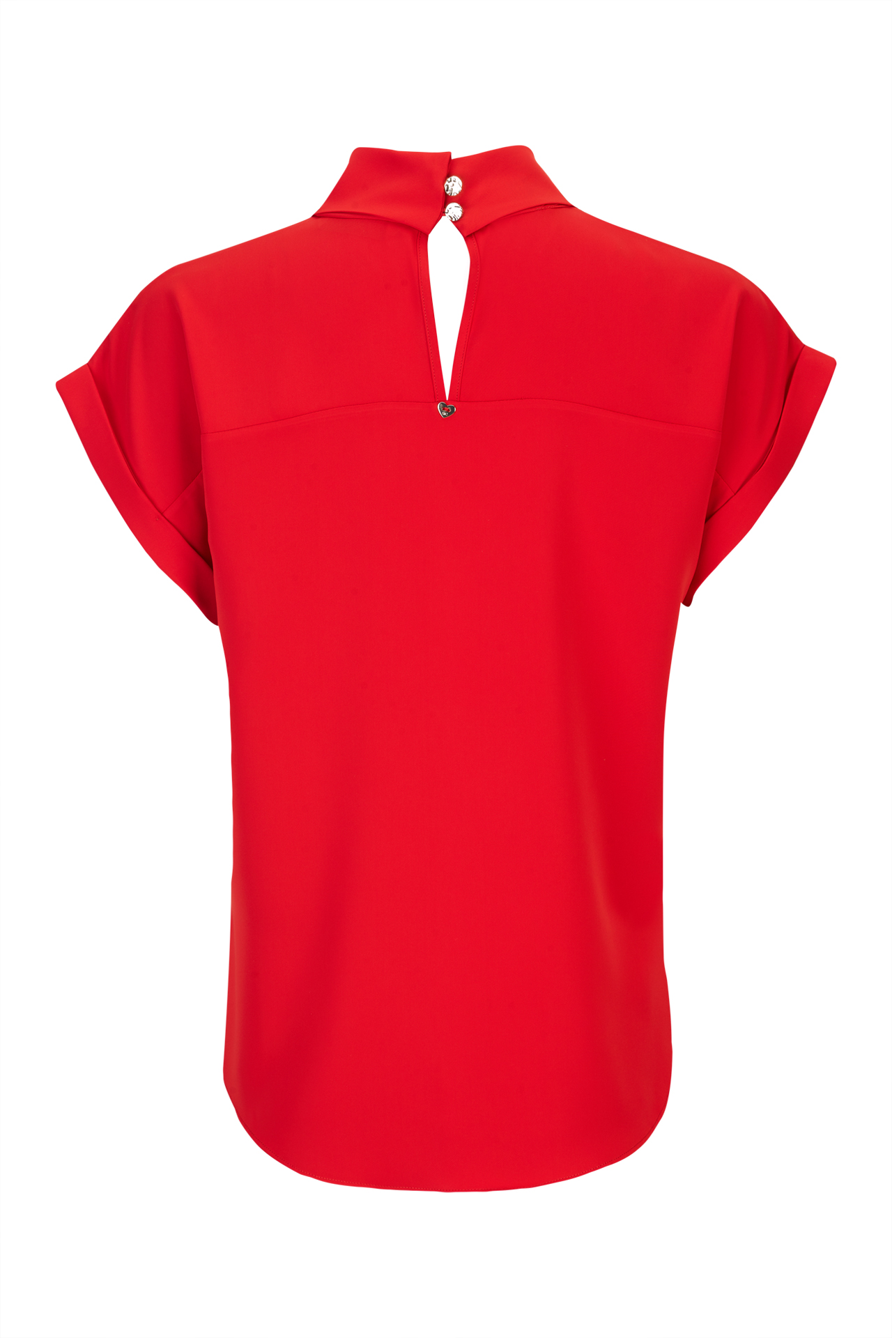 Blouse with a twisted collar