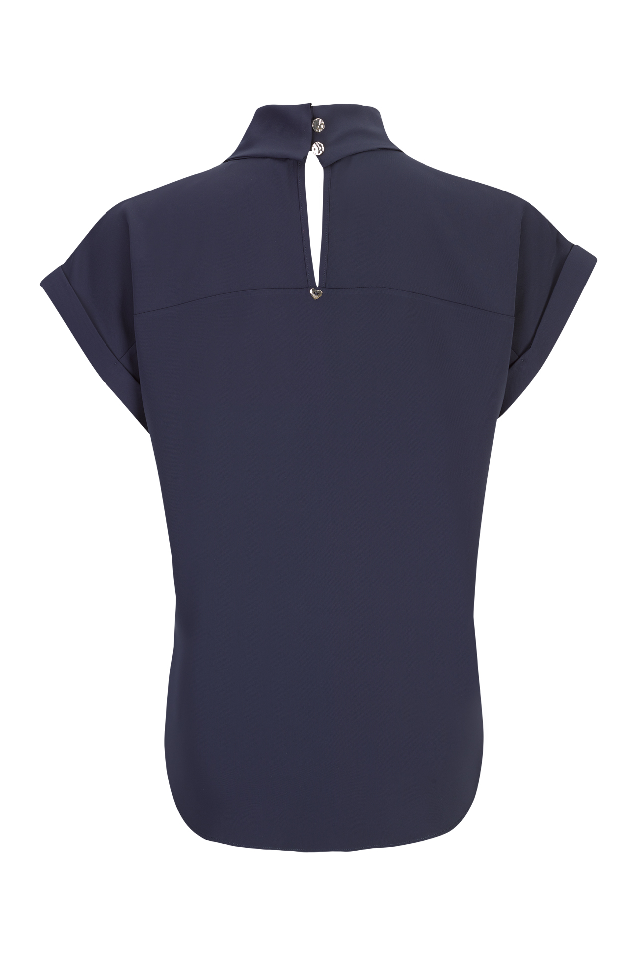 Blouse with a twisted collar