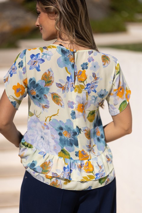 Túnica efeito peplum Túnica efeito peplum