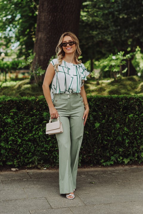 Trousers with silver buttons Trousers with silver buttons