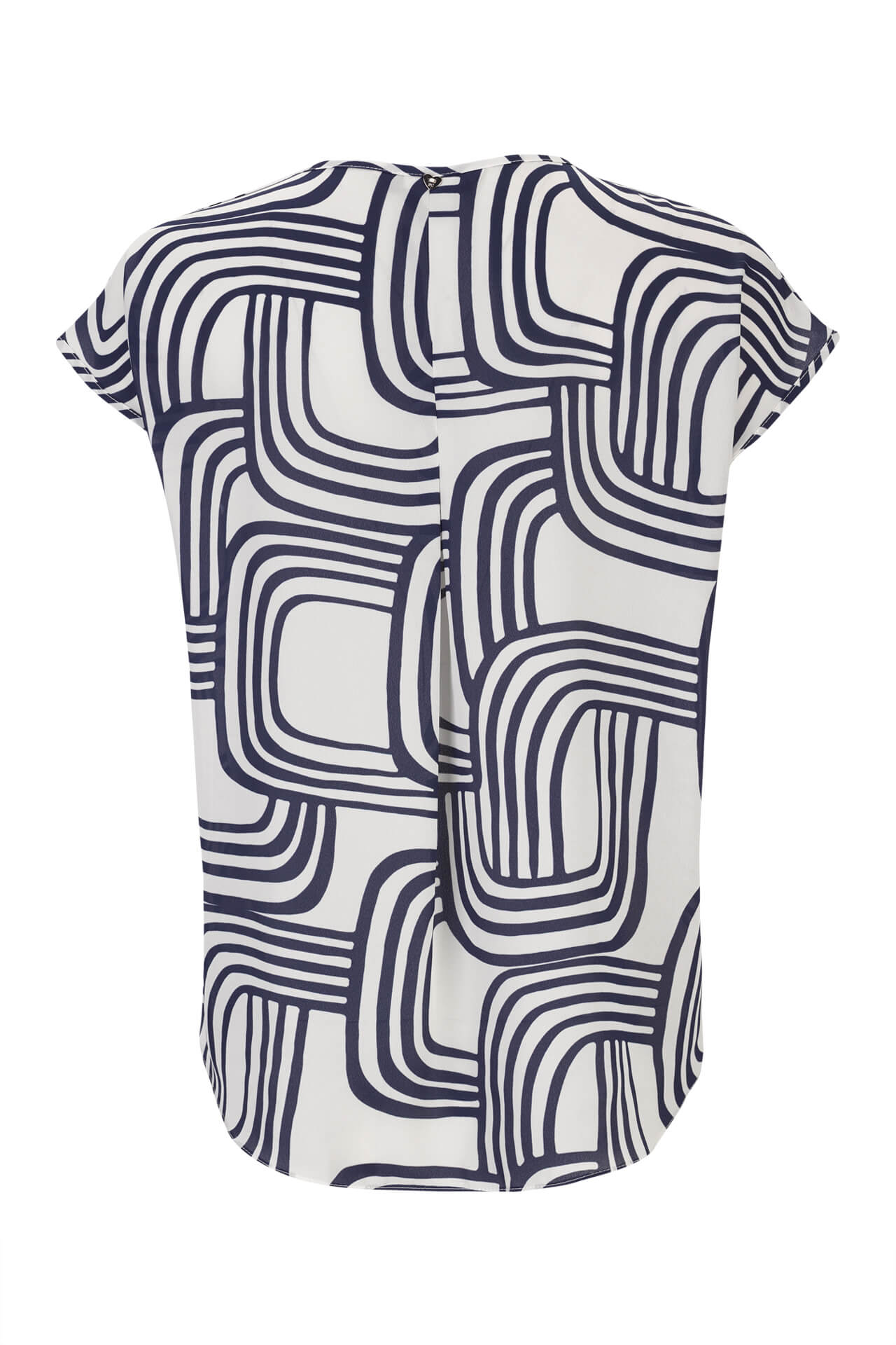 Blouse with bias-cut ruffle