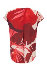 Blouse with bias-cut ruffle
