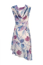 Vestido gola drapeada