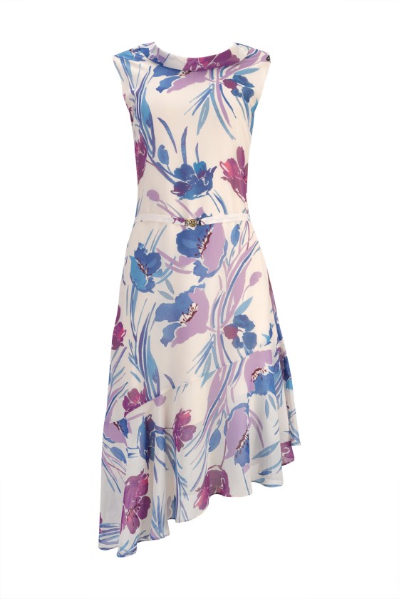 Vestido gola drapeada