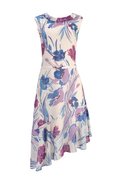 Vestido gola drapeada