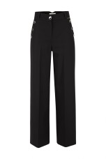 Trousers with silver buttons