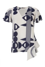 Blouse with an asymmetrical detail