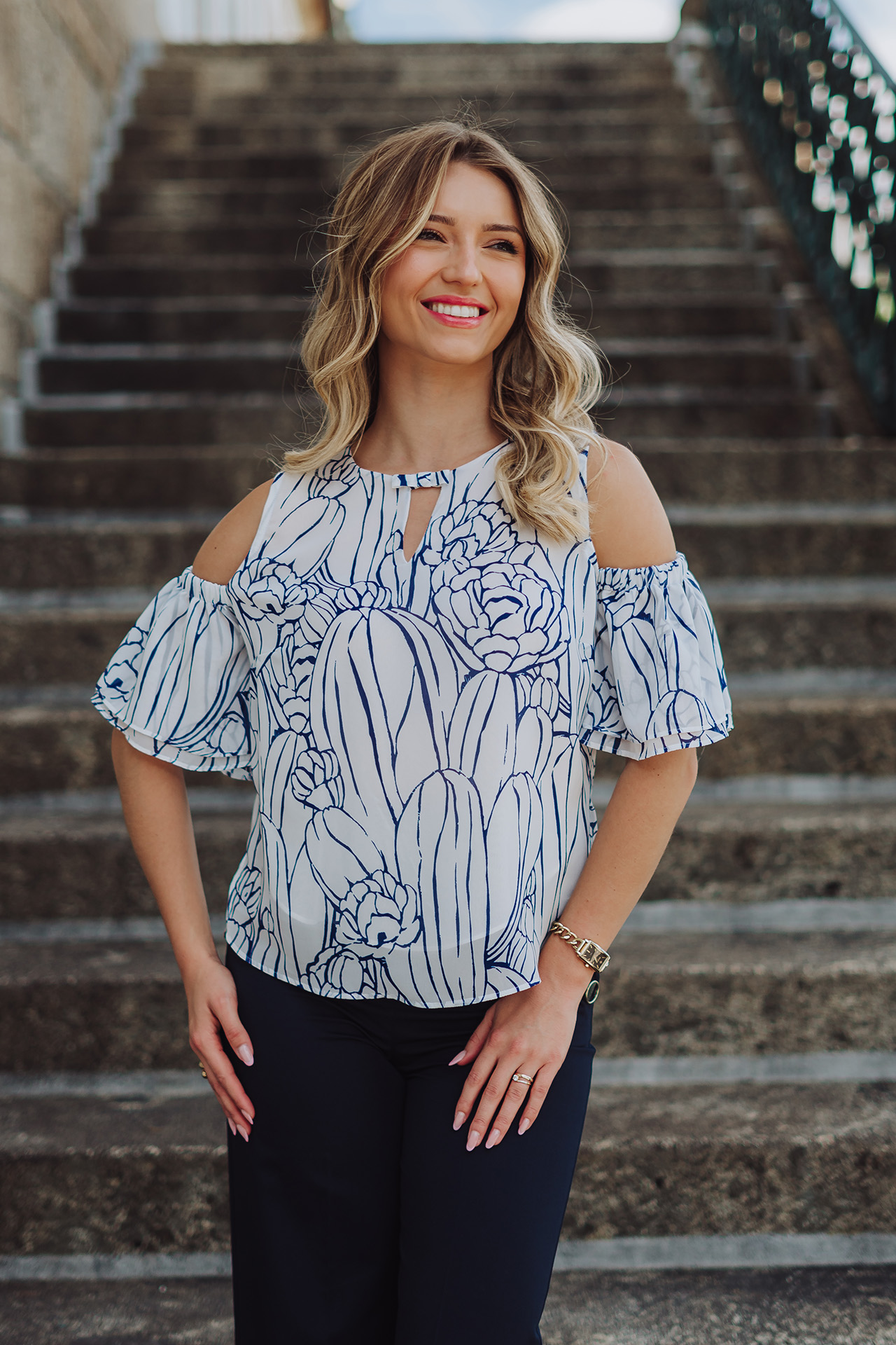Off-the-shoulder blouse