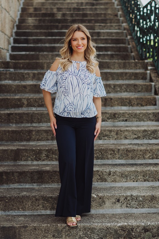 Off-the-shoulder blouse