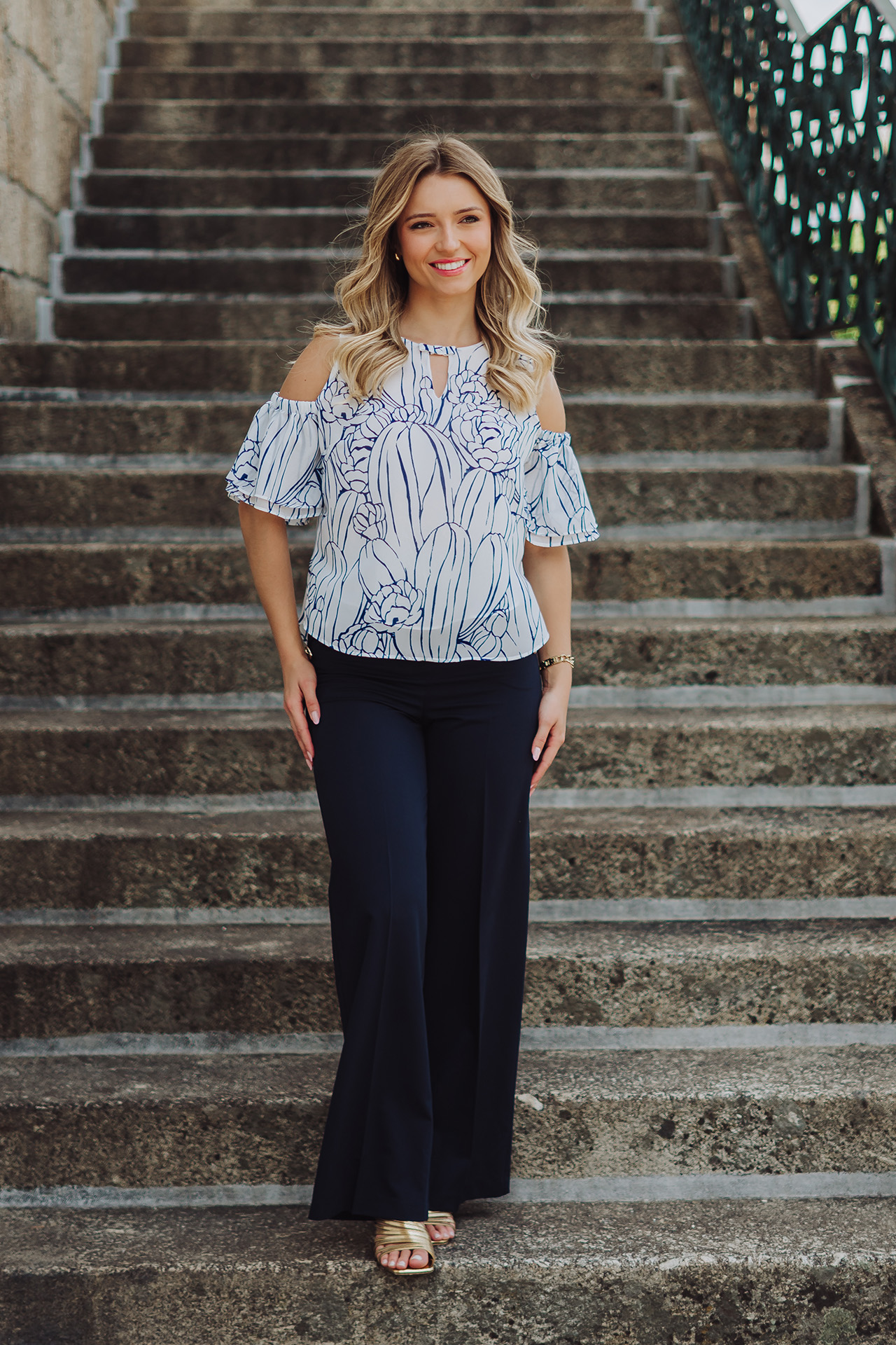 Off-the-shoulder blouse