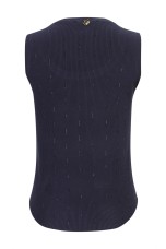 Ribbed knit top with embellishments