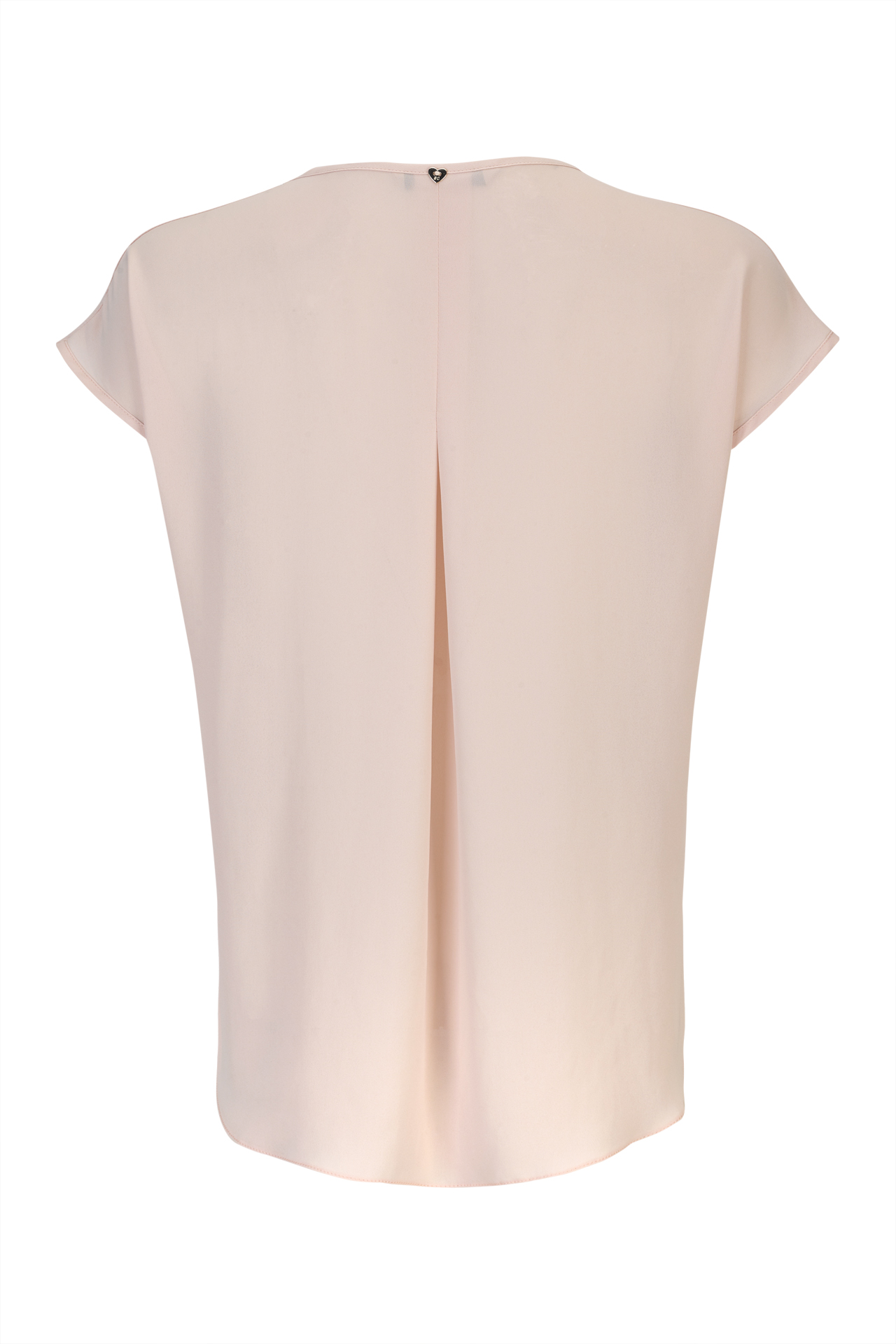 Blouse with bias-cut ruffle