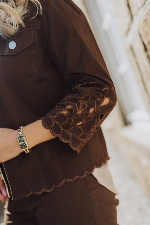Embroidered brown jacket Embroidered brown jacket