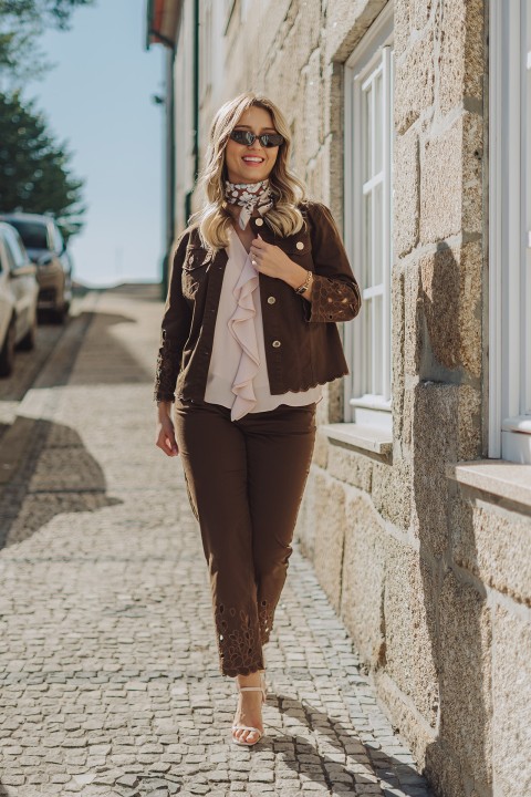 Embroidered brown jacket Embroidered brown jacket