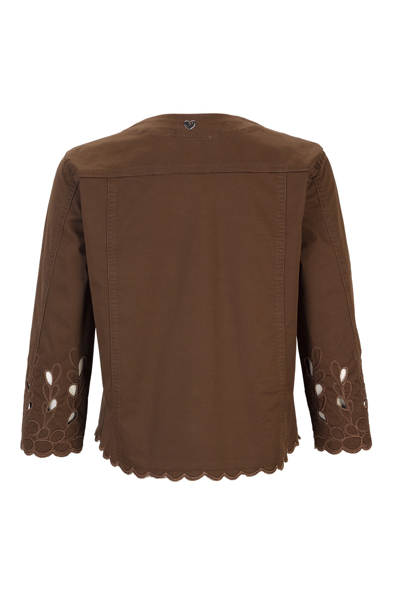 Embroidered brown jacket