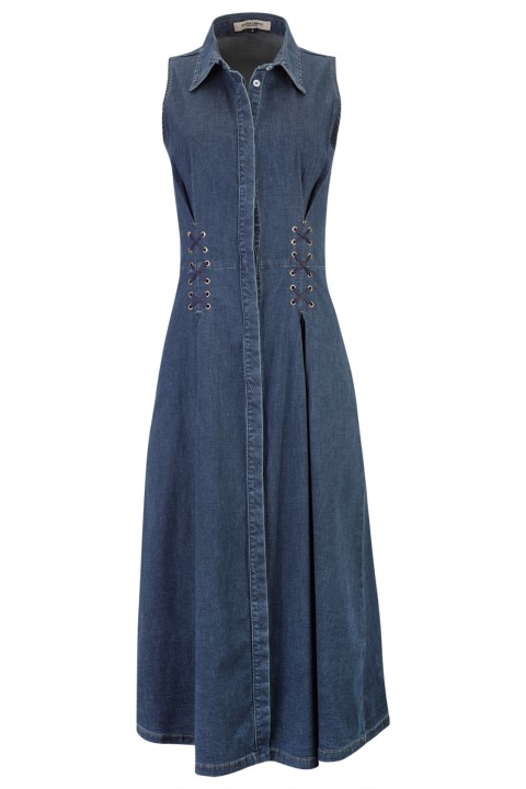 Long denim dress