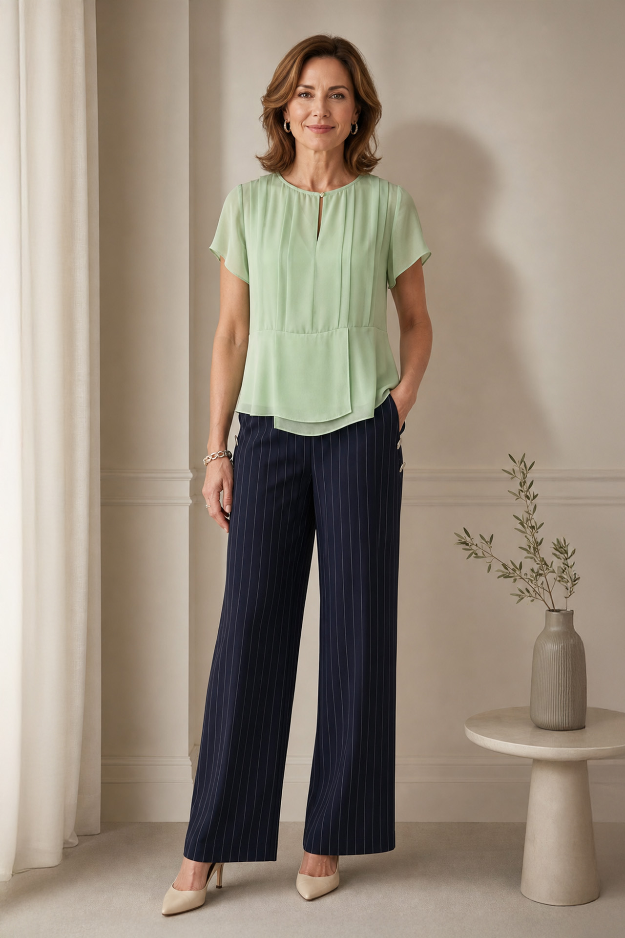 Pleated tunic