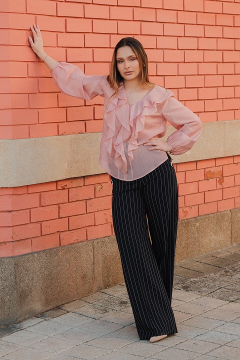 Pinstriped trousers Pinstriped trousers