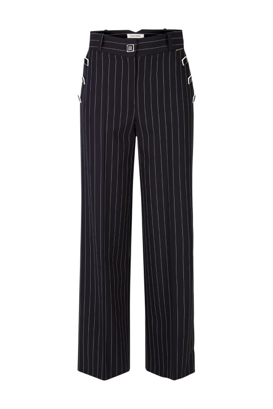 Pinstriped trousers