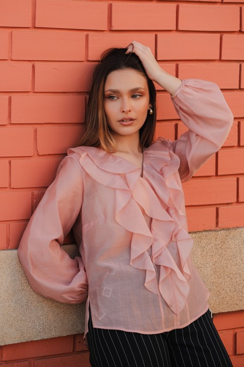 Atelier blouse with front ruffles Atelier blouse with front ruffles