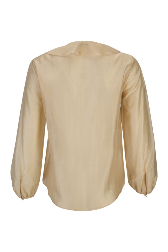 Atelier blouse with front ruffles