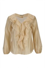 Atelier blouse with front ruffles