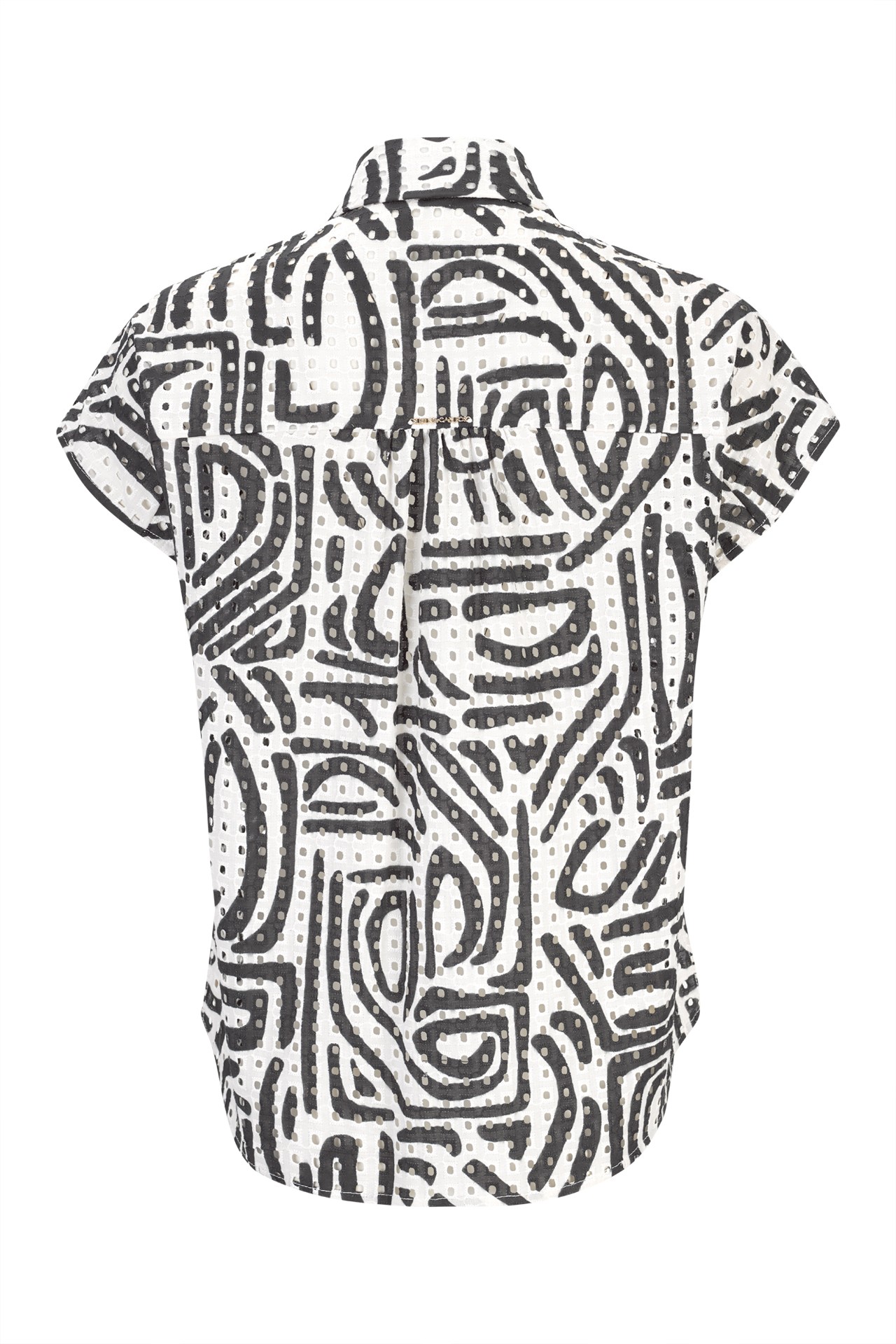 Ethnic-style cotton blouse