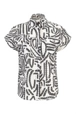 Ethnic-style cotton blouse