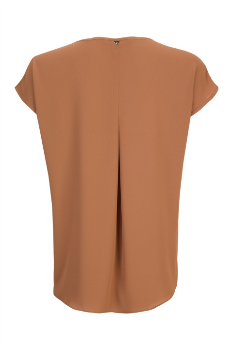 Blouse with bias-cut ruffle Blouse with bias-cut ruffle