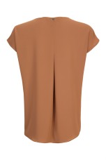 Blouse with bias-cut ruffle