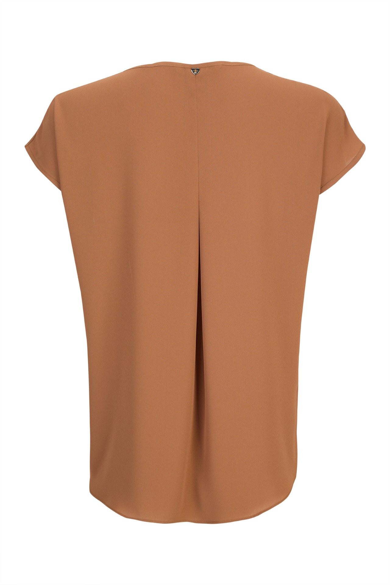 Blouse with bias-cut ruffle