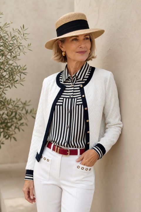 Knit cardigan with heart-shaped buttons