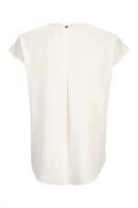 Blouse with bias-cut ruffle