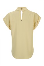 Blouse with a twisted collar
