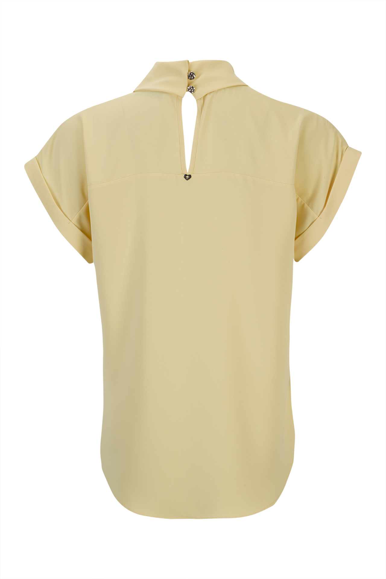 Blouse with a twisted collar