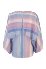 Blouse with cape-effect sleeves