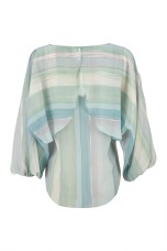 Blouse with cape-effect sleeves