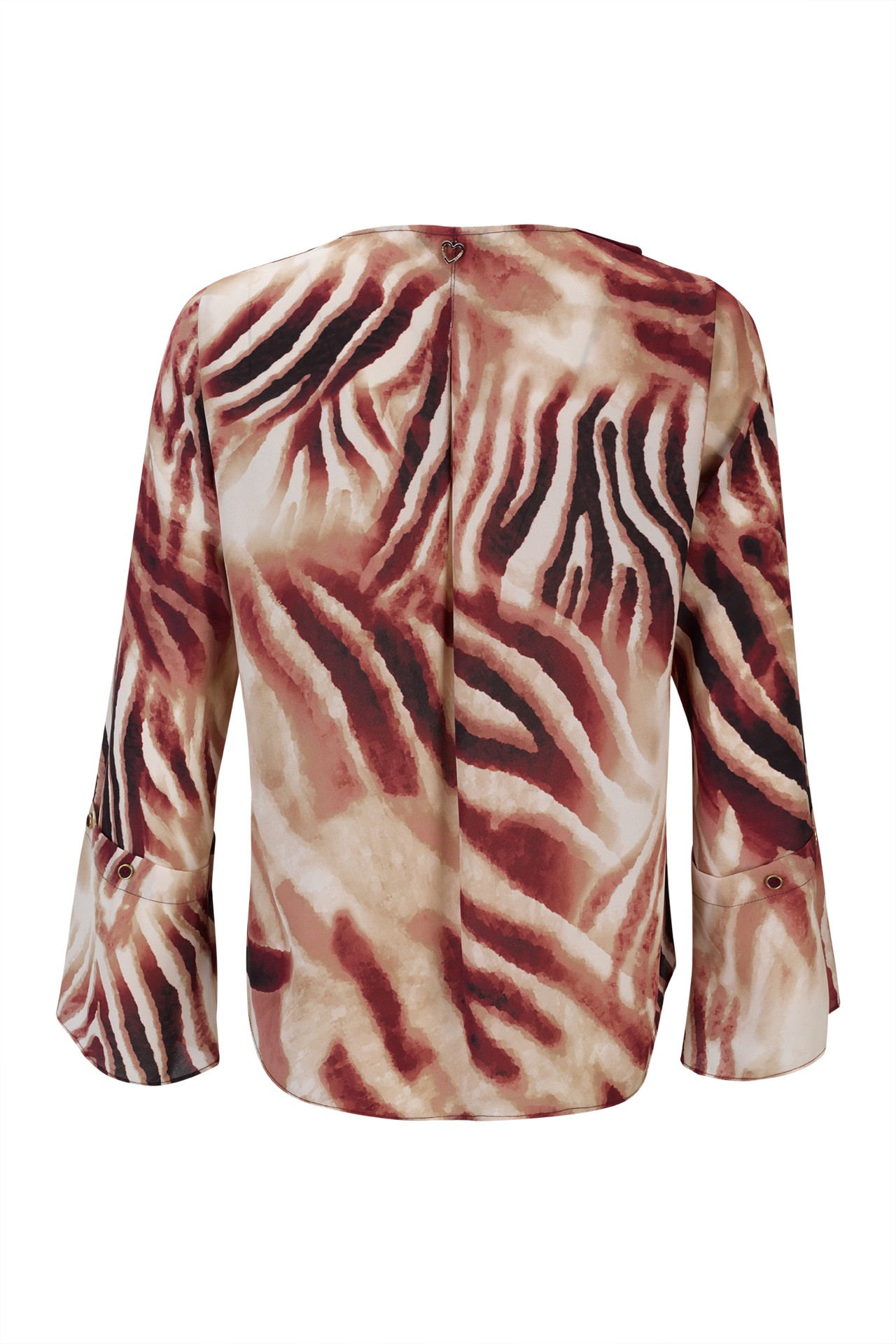 Asymmetrical printed tunic