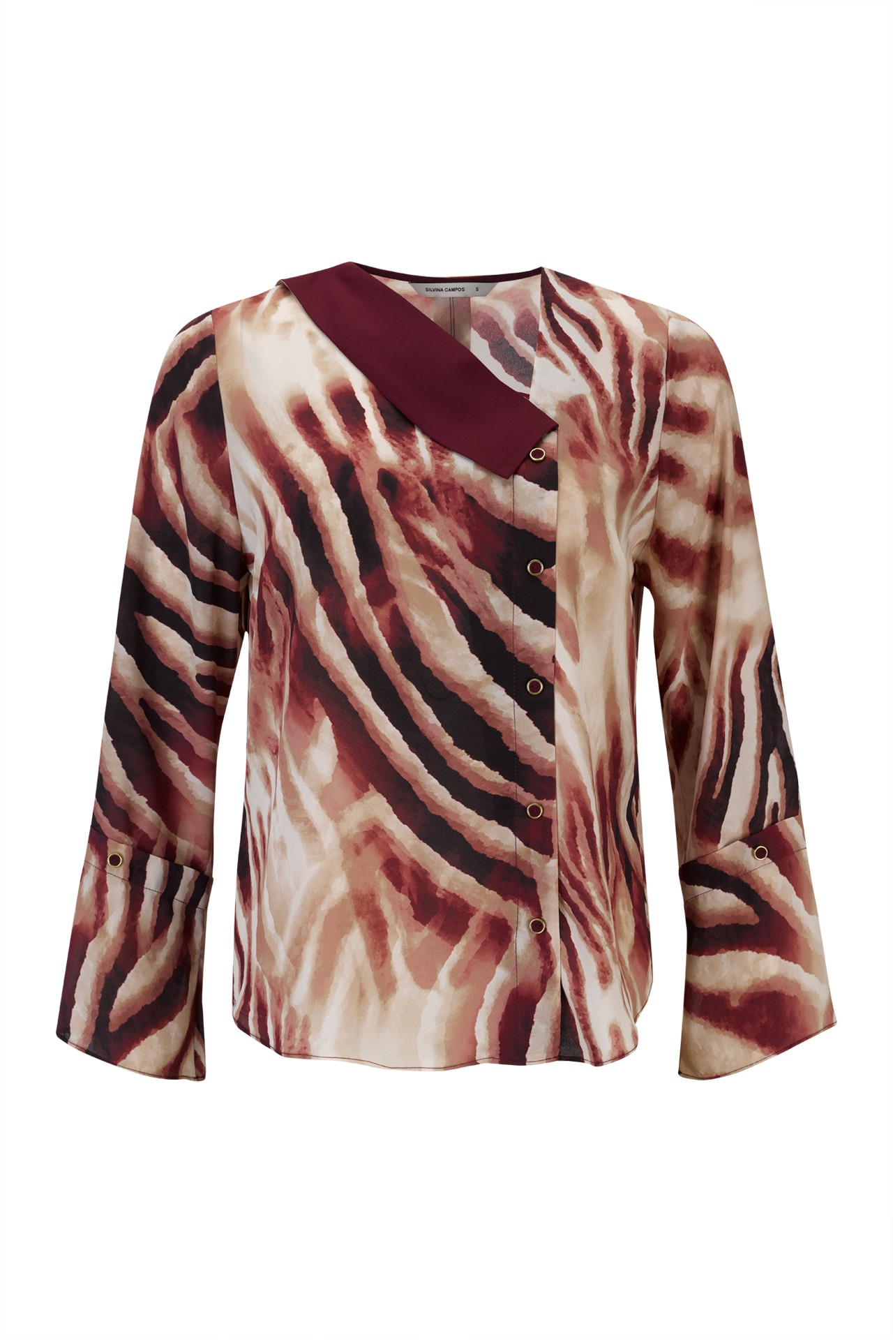 Asymmetrical printed tunic