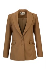 Maxi blazer with eyelets