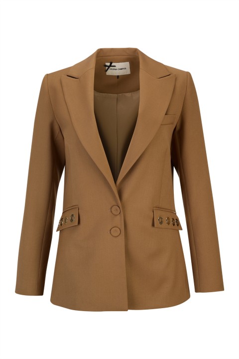 Maxi blazer with eyelets