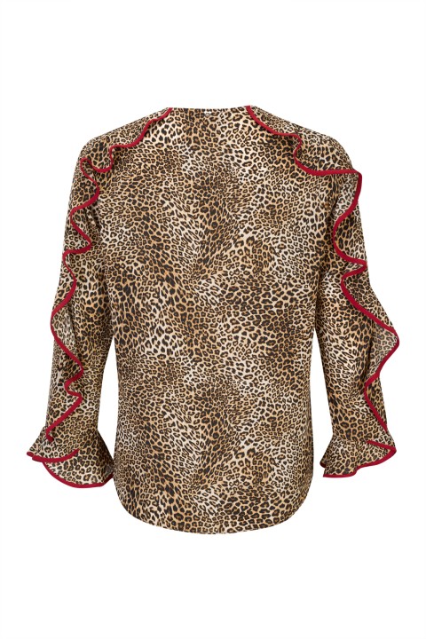 Printed tunic with trim