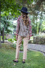 Printed tunic with trim