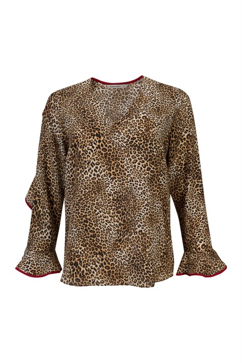Printed tunic with trim