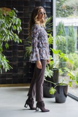 Blouse with elasticated ruching